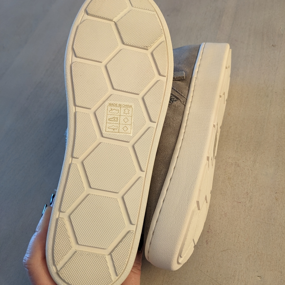 Dolce Vita Grey Suede Zip Shoes - Picture 5 of 7